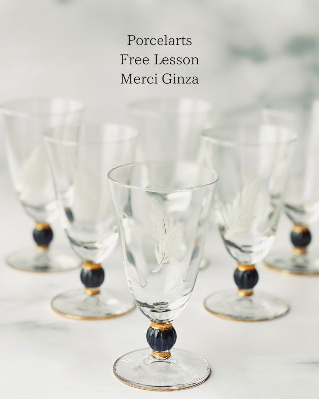 ポーセラーツ　銀座　フリーレッスン　ガラス (2)